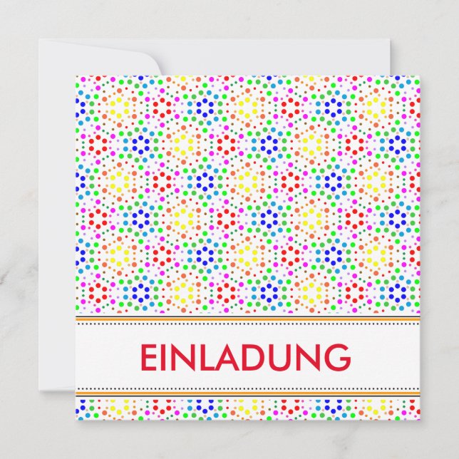 Regenbogen Einladung Invitation (Front)