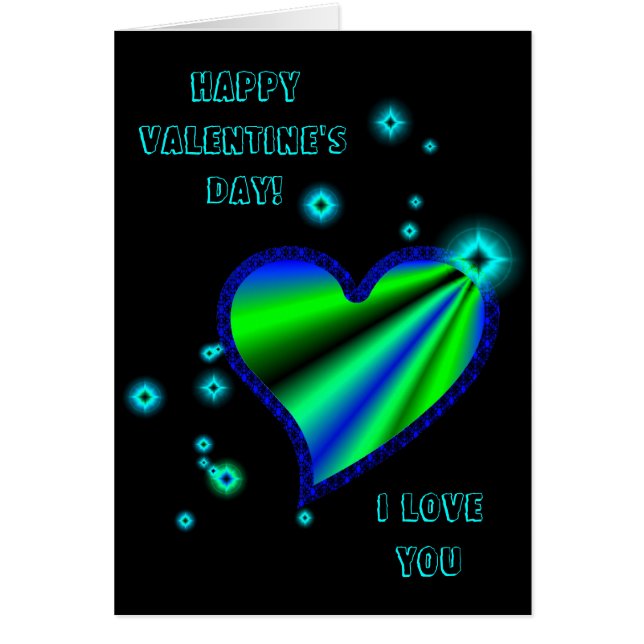 Regenbogen-Herz mit Sternchen auf schwarz (Front)