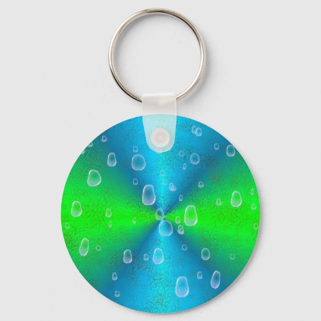Regenbogen in Elefant Skin Lederoptik Key Ring (Front)