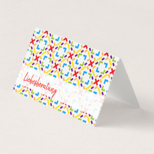 Regenbogen Muster und persönlicher Text Business Card