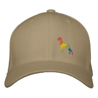 Regenbogen Stick Dogge Embroidered Hat