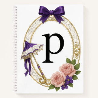 Regency Art Letter P Luxury Monogram Journal
