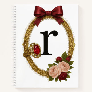 Regency Art Letter R Luxury Monogram Journal