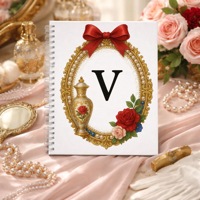 Regency Art Letter V Luxury Monogram Journal (Creator Uploaded)