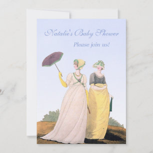 Regency Baby Shower Personalised Custom Invitation