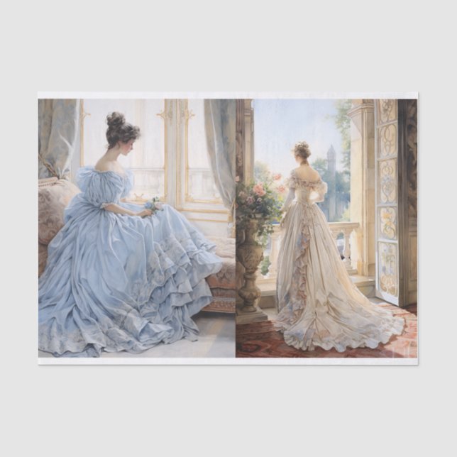 Regency Ballgown Tissue Page Paper (Front)