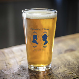 Regency Blue Cameo Wedding Glass