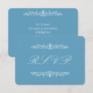 Regency Blue RSVP Card