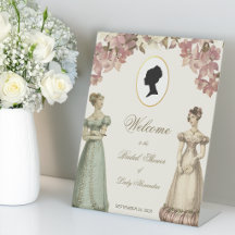 Regency Bridal Shower Welcome Vintage Pink Floral 