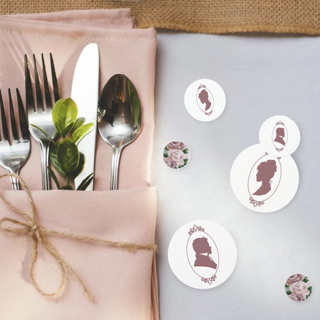 Regency Bridgerton Pink Roses Cameo Confetti (Creator Uploaded)