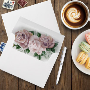 Regency Bridgerton Pink Roses Envelope