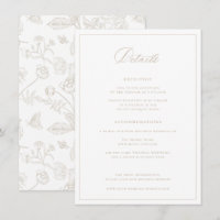 Regency Era Beige Wedding Details