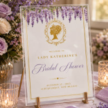 Regency era bridgerton floral Gold bridal shower