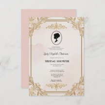 regency era Florals Bridgerton Bridal Shower Invit