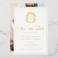 Regency Era Monogram Crest Wedding Photo