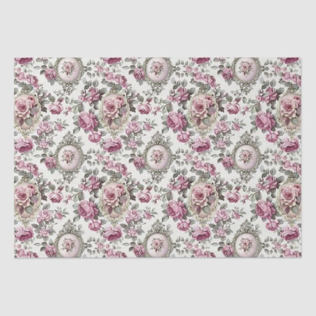 Regency Era Victorian England Pattern  Tissue Paper (Front)