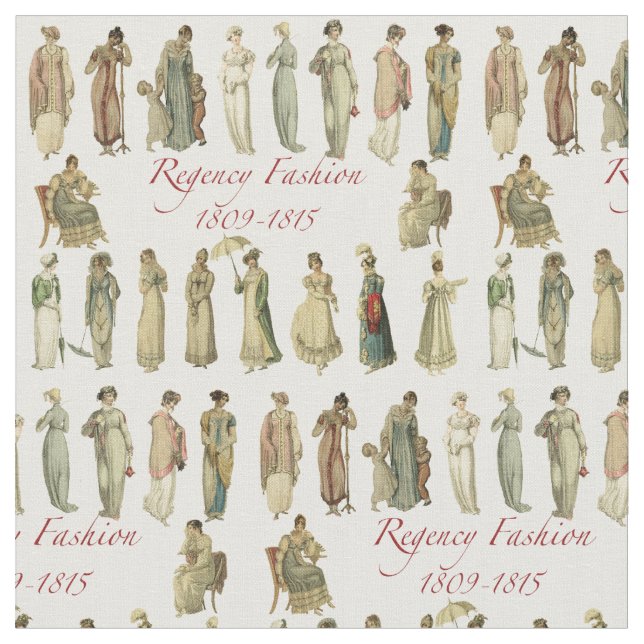 Regency Fashion 1809-1815 Fabric (Close Up)