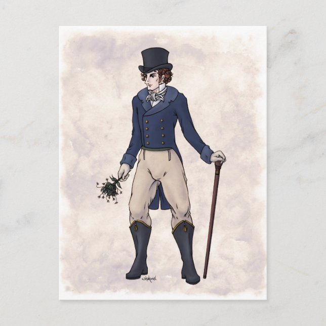 Regency Fashion - Gentleman #1 - Postcard (Front)