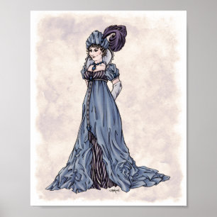Regency Fashion - Lady #3 - 8x10 Art Print