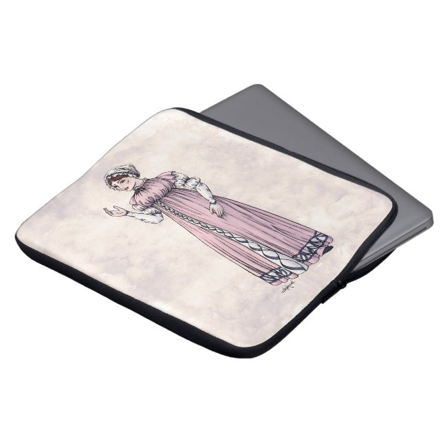 Regency Fashion - Lady #6 - Laptop Sleeve (Front Top)