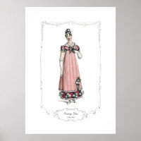 Regency Fashion Plate 1815 Evening Dress London