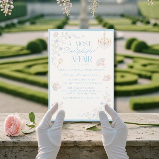 Regency Floral Tea garden Bridal shower Invitation (Regency Floral Tea garden Bridal shower Invitation)