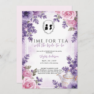 Regency Floral Tea Party bridal shower Invitation