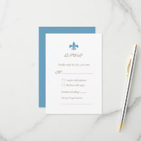 Regency French Blue Fleur de Lis Design Wedding