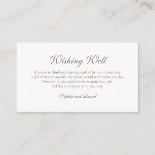 Regency French Fleur dd Lis Wedding Wishing Well Enclosure Card