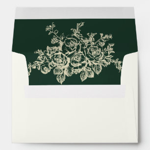 Regency Garden Vintage Classic Romantic Wedding Envelope