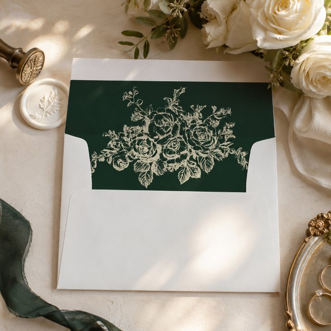 Regency Garden Vintage Classic Romantic Wedding  Envelope (Creator Uploaded)