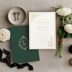 Regency Garden Vintage Classic Romantic Wedding Invitation