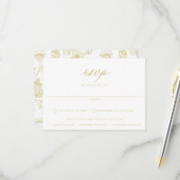 Regency Gold Floral Meal Choice Wedding