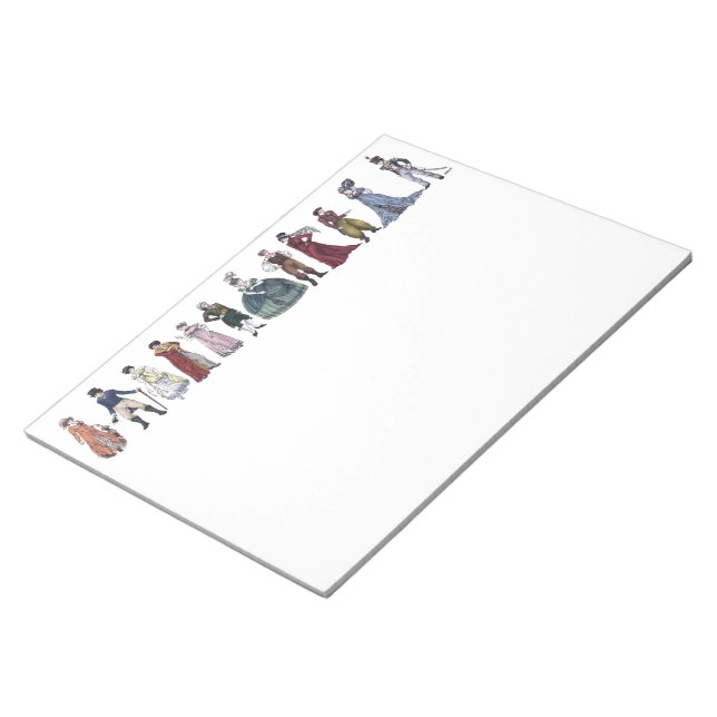 Regency Historical Fashion Art - Large Notepad #1 (Angled)