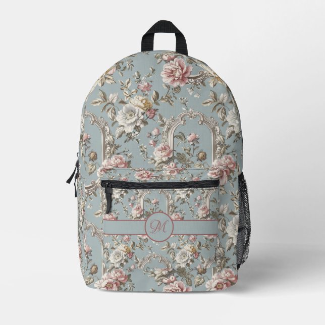 Regency Inspired Personalised Printed Backpack (Front)