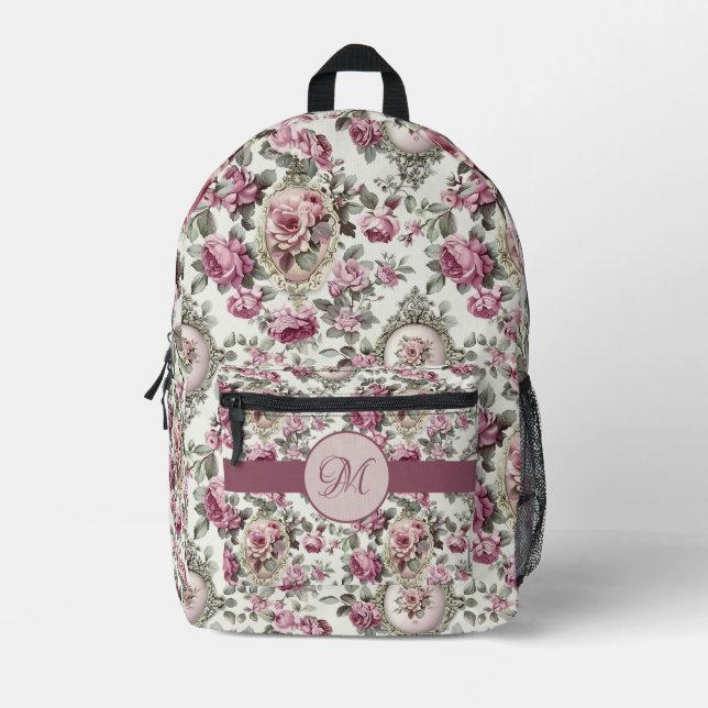 Regency Inspired Personalised Printed Backpack (Front)