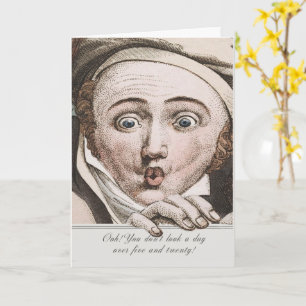 Regency Jane Austen Surprise Face Card