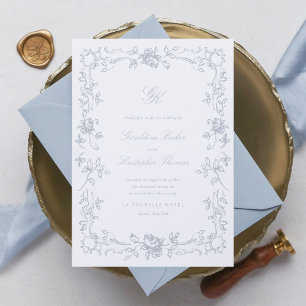 Regency Monogram Wedding Invitation