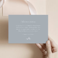 Regency Monogram Wedding Invitation Enclosure Card