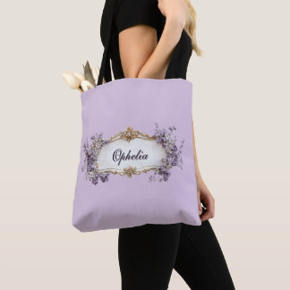 Regency Purple Floral Personalised Tote Bag