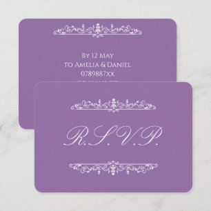 Regency Purple RSVP Card