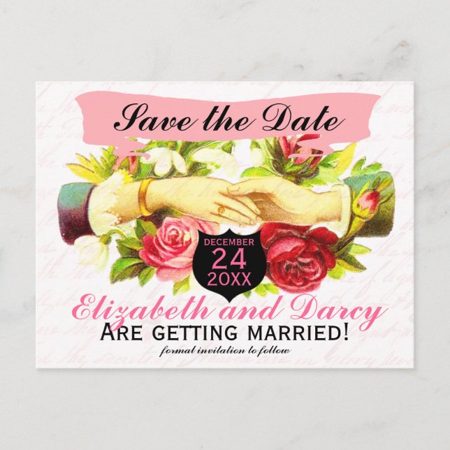 Regency Romance Save the Date Cards (Front)