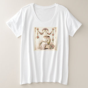 Regency Rose Garden Reading Lady Plus Size T-Shirt