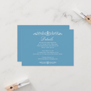 Regency Style Wedding Details Card