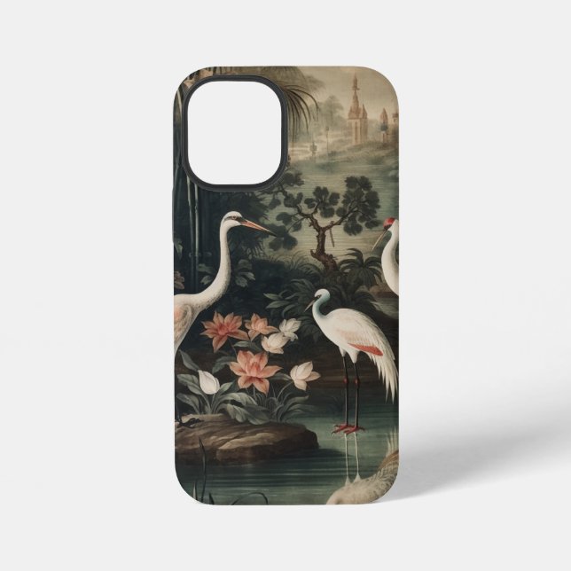 Regency Tropical Crane & Lost Palace iPhone Case (Back)