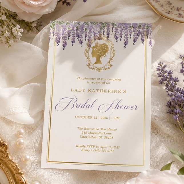 Regency Wisteria Bridal Shower Invitation (Creator Uploaded)