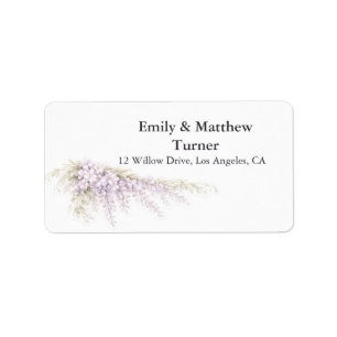 Regency Wisteria Wedding Label