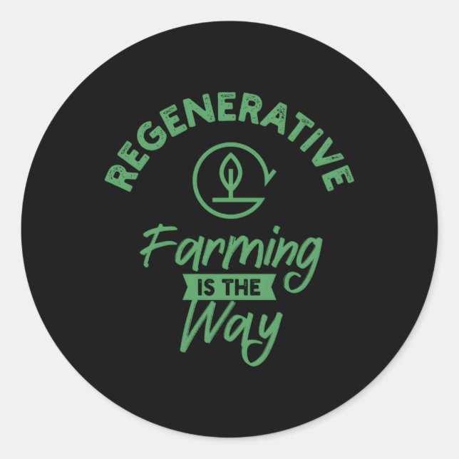 Regenerative Farming Classic Round Sticker (Front)