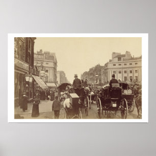 Regent Circus, London, c.1880 (sepia photo) Poster