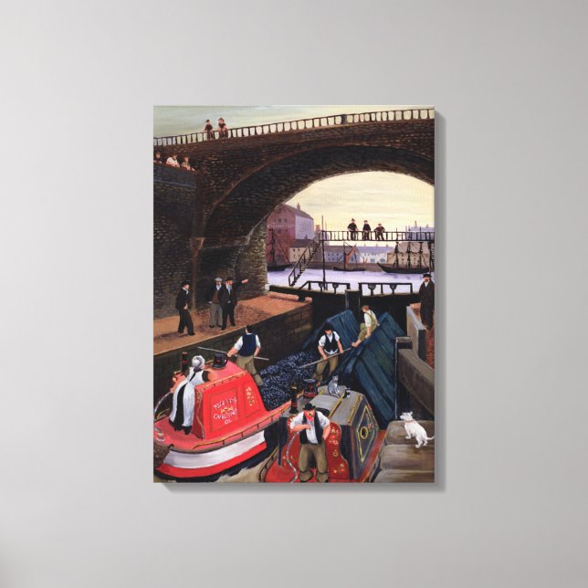 Regent's Canal Lock Canvas Print (Front)